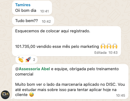 Depoimento cliente (print)